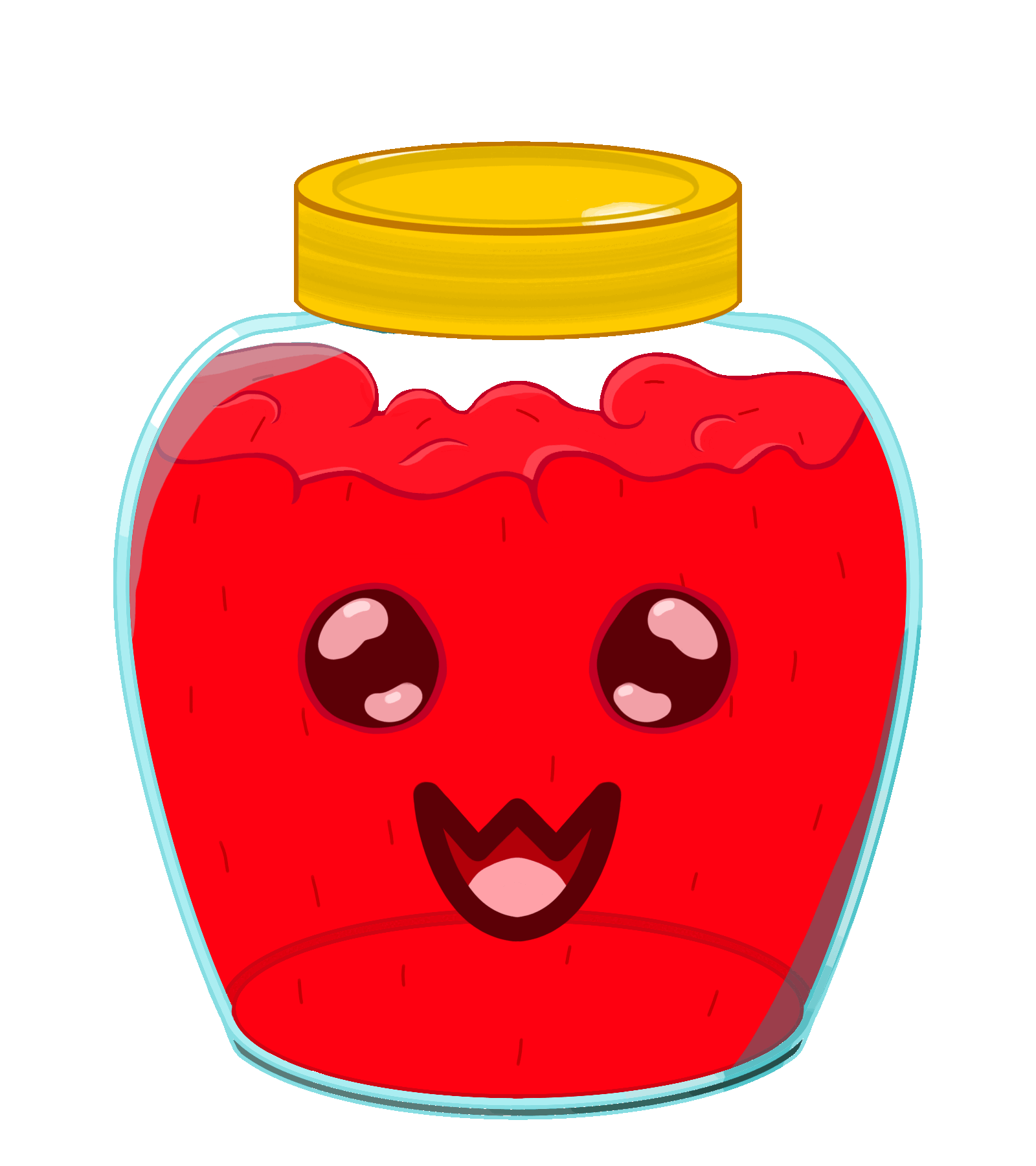 Happy Face Pink Jam Jar